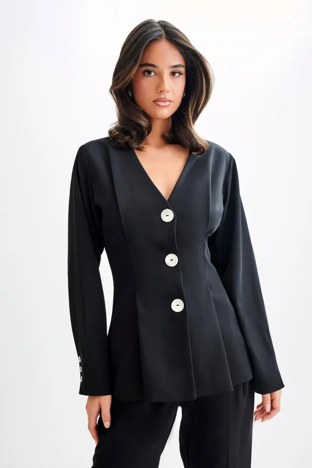 Women Meshki Outerwear Kendall Balloon Sleeve Jacket 8211 Black