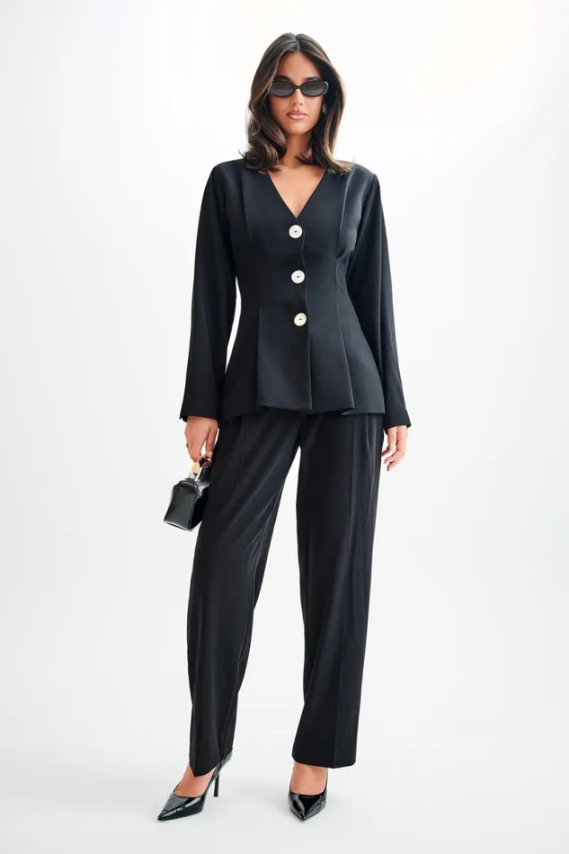 Women Meshki Outerwear Kendall Balloon Sleeve Jacket 8211 Black
