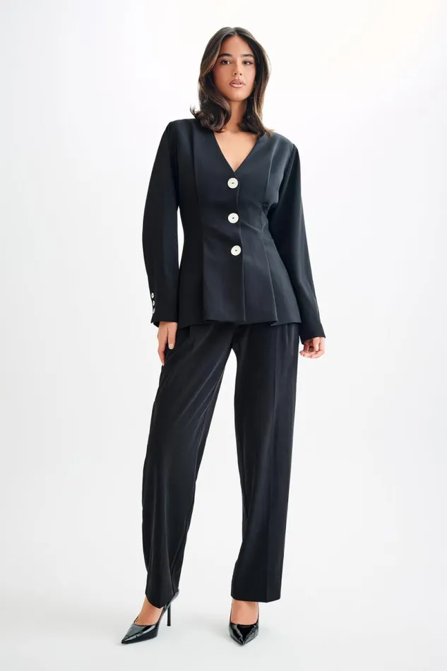 Women Meshki Outerwear Kendall Balloon Sleeve Jacket 8211 Black