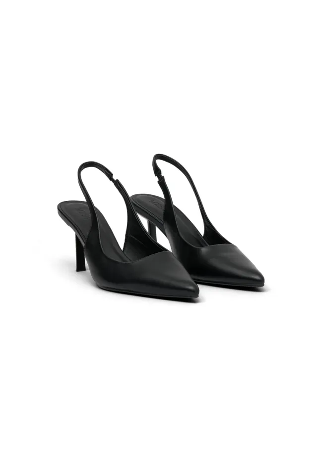 Women Meshki Shoes Dasha Sling Back Heels 8211 Black