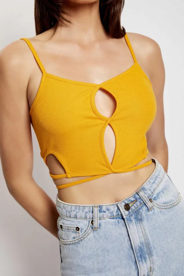 Women Meshki Tops Ayesha Cut Out Singlet 8211 Mango