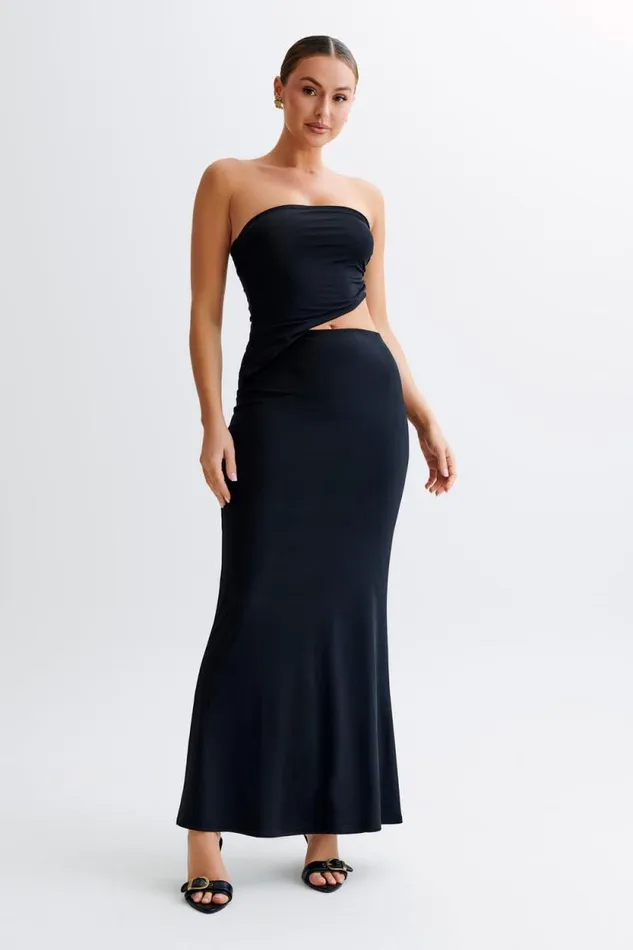 Women Meshki Tops Donata Slinky Strapless Top 8211 Black
