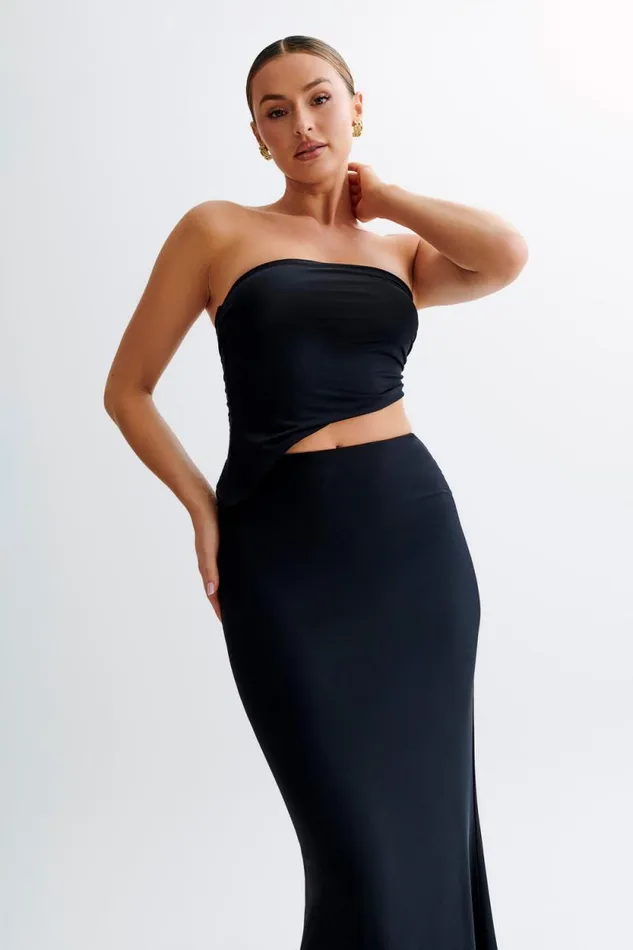 Women Meshki Tops Donata Slinky Strapless Top 8211 Black