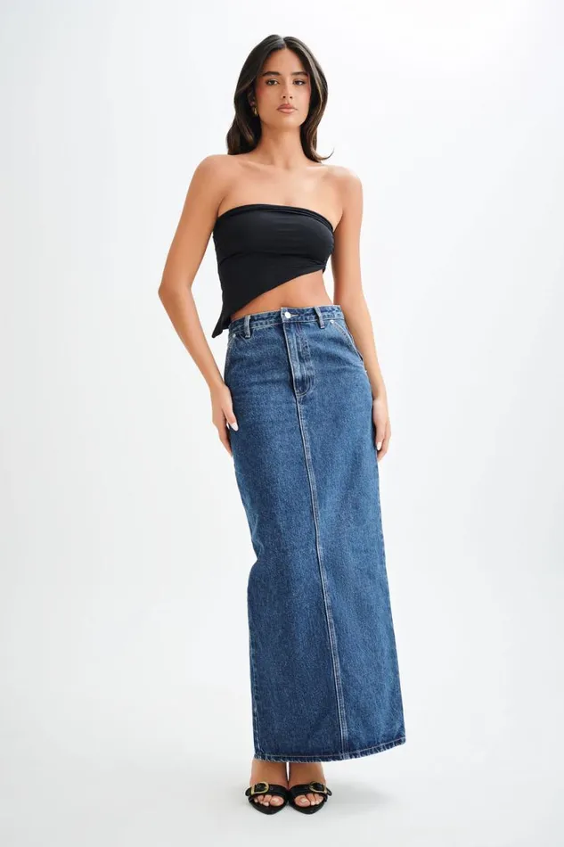 Women Meshki Tops Donata Slinky Strapless Top 8211 Black