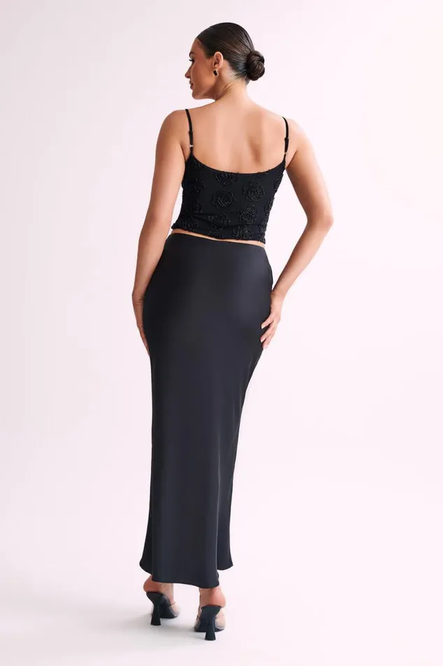Women Meshki Tops Greta Rose Beaded Camisole 8211 Black