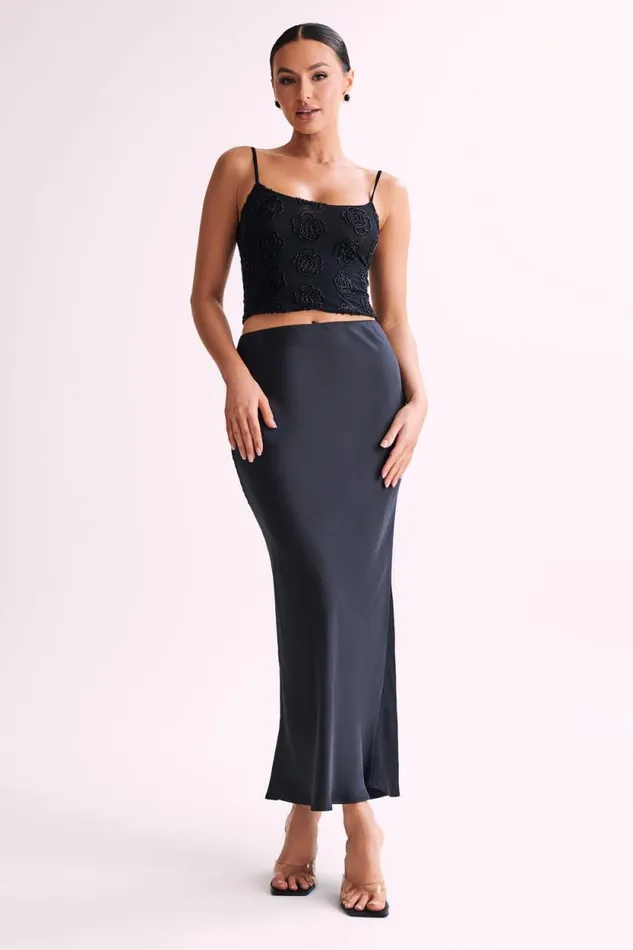 Women Meshki Tops Greta Rose Beaded Camisole 8211 Black