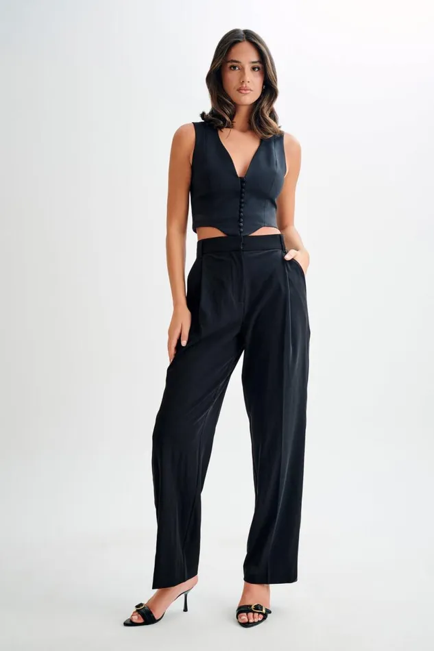 Women Meshki Tops Keely Cotton Sleeveless Top 8211 Black