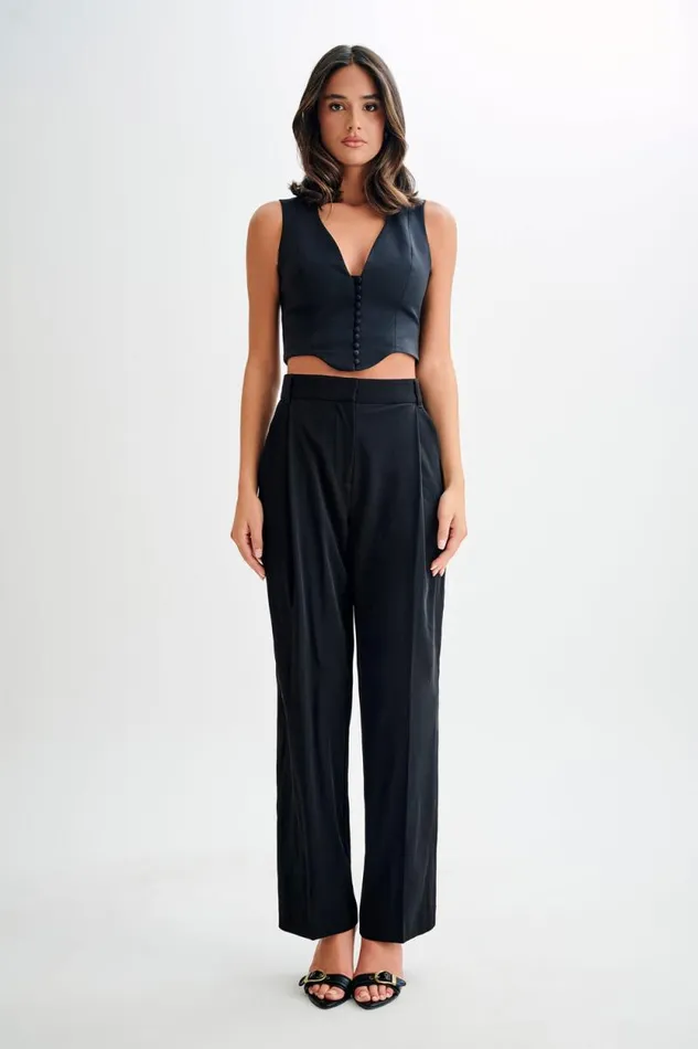Women Meshki Tops Keely Cotton Sleeveless Top 8211 Black