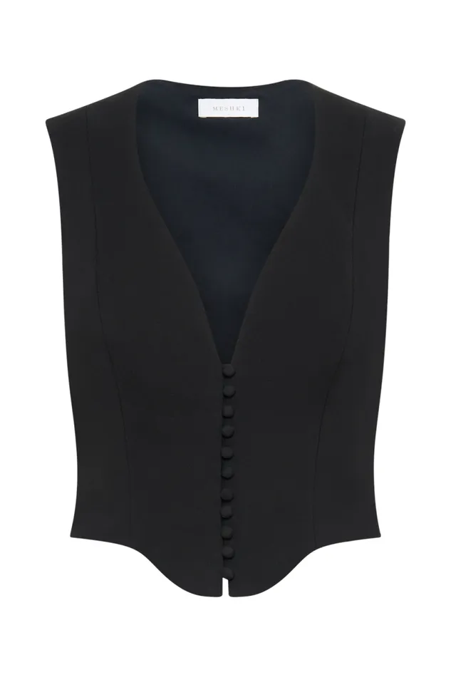 Women Meshki Tops Keely Cotton Sleeveless Top 8211 Black