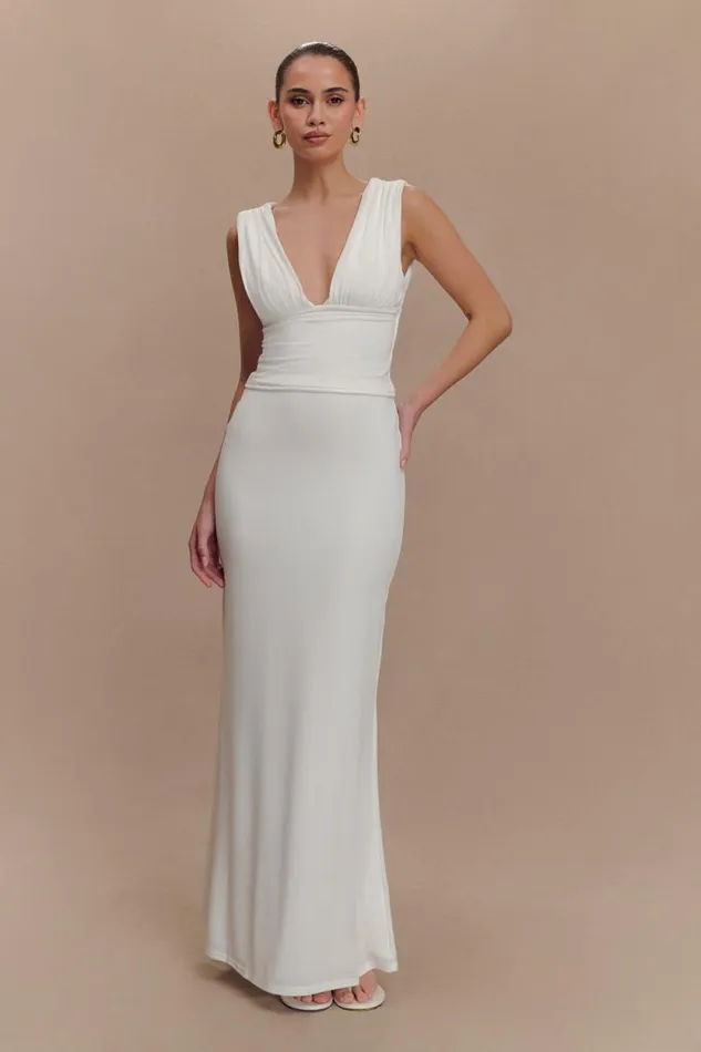 Women Meshki Tops Kerrigan Slinky Ruched Sleeveless Top 8211 White