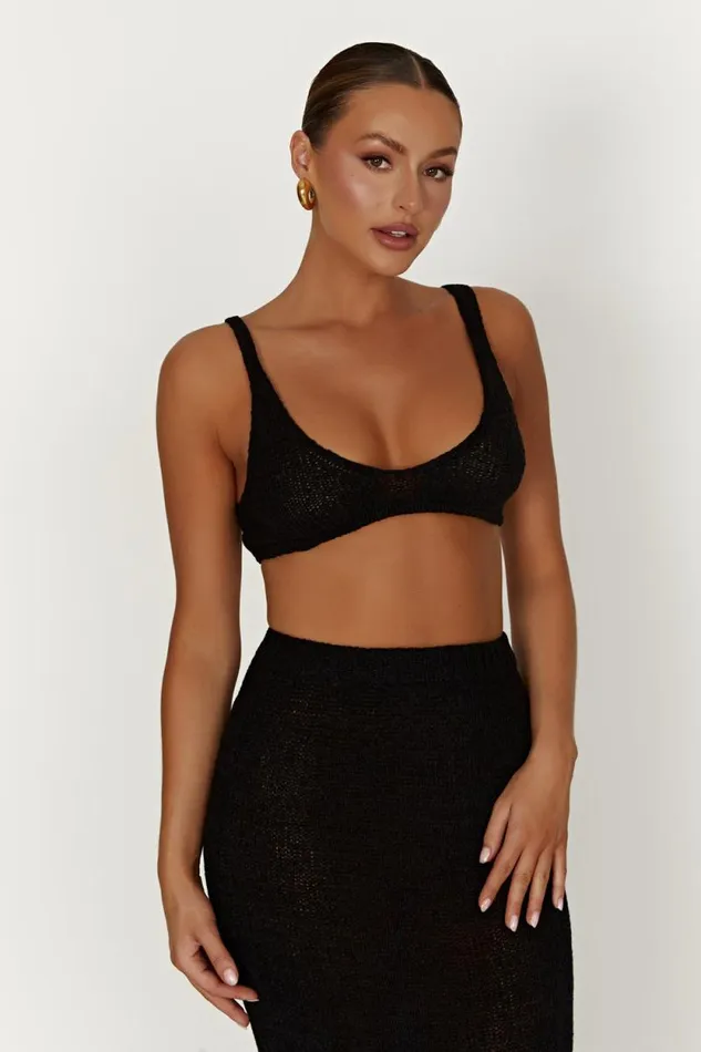 Women Meshki Tops Mary Knit Bralette 8211 Black