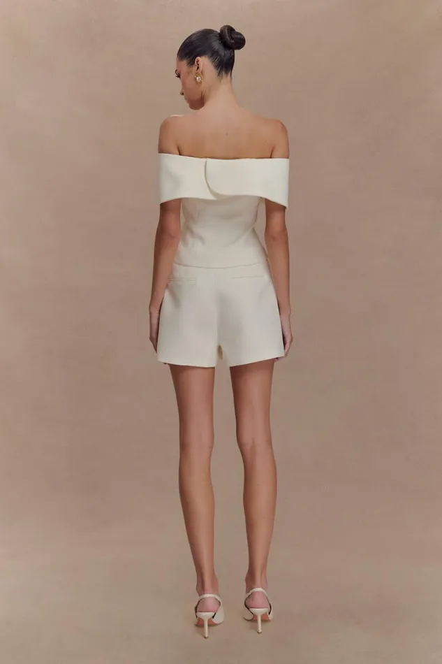 Women Meshki Tops Maxime Suiting Vest 8211 Ivory