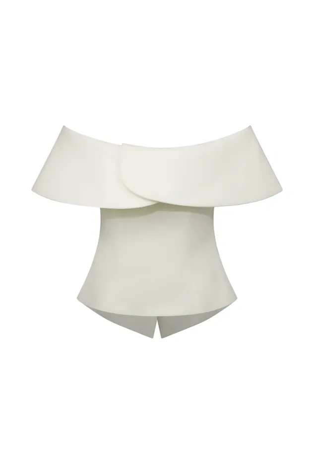 Women Meshki Tops Maxime Suiting Vest 8211 Ivory