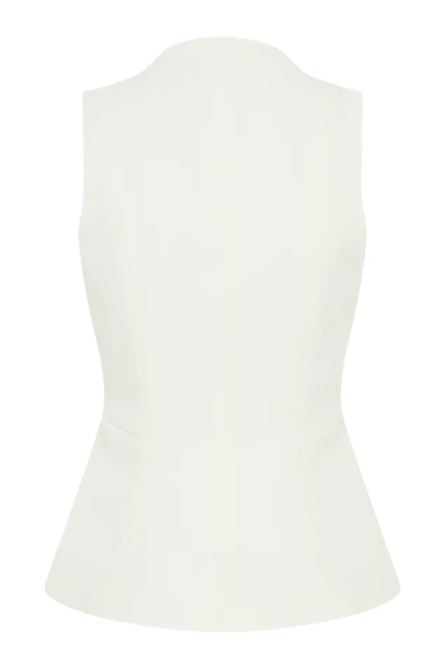 Women Meshki Tops Melinda Structured Vest Top 8211 Ivory