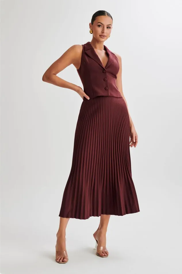 Women Meshki Tops Mura Suiting Vest 8211 Plum