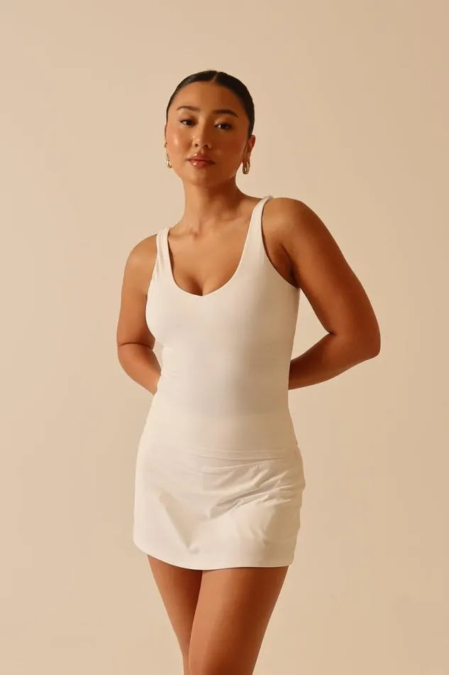 Women Meshki Tops Nadine Yoga Top 8211 White