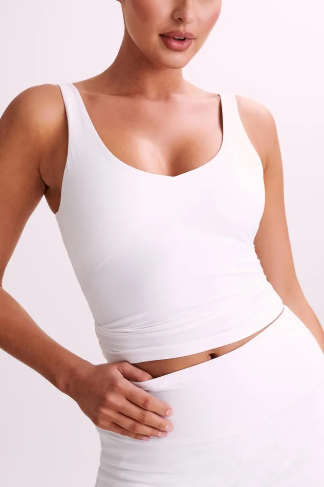 Women Meshki Tops Nadine Yoga Top 8211 White