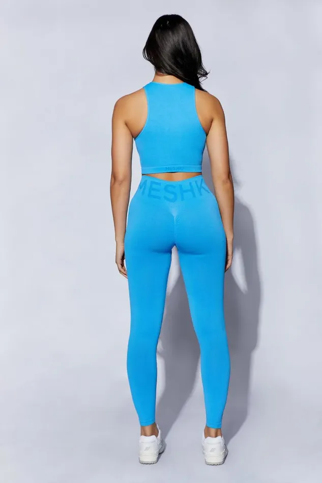 Women Meshki Tops Pippa Racer Tank Top 8211 Blue