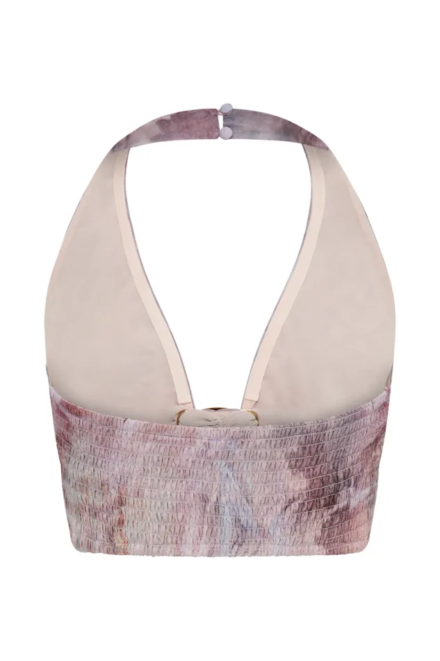Women Meshki Tops Ursula Shell Hardware Halter Top 8211 Mermaid Shell Print