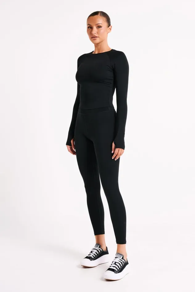 Women Meshki Tops Venus Long Sleeve Top 8211 Black