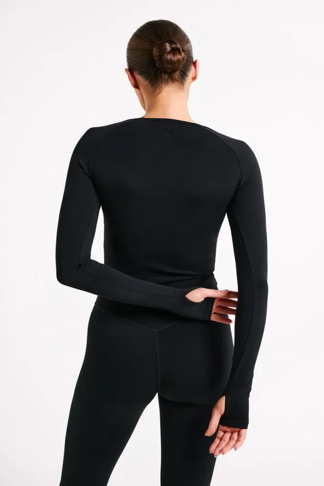 Women Meshki Tops Venus Long Sleeve Top 8211 Black