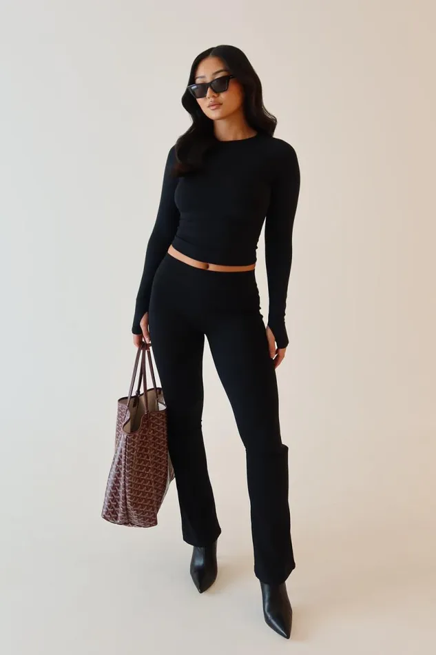 Women Meshki Tops Venus Long Sleeve Top 8211 Black