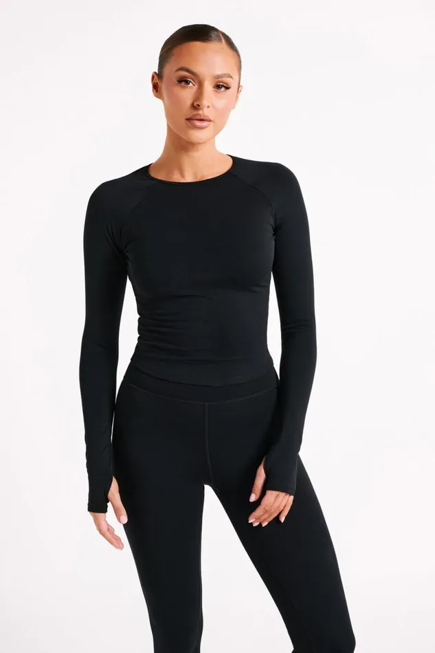 Women Meshki Tops Venus Long Sleeve Top 8211 Black