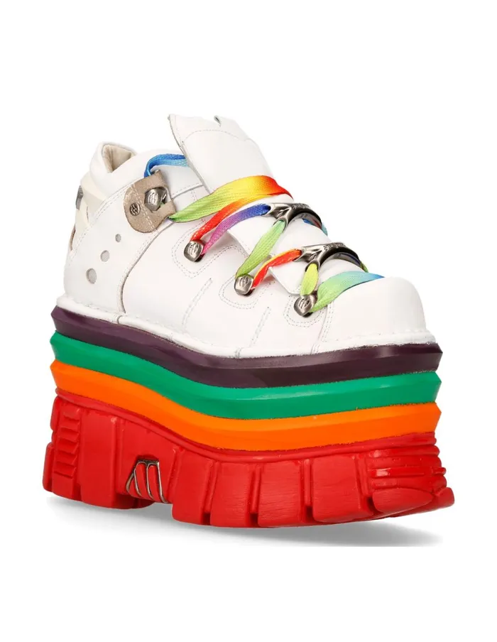 Women Metallic M106nlaceC3 New Rock High Heels