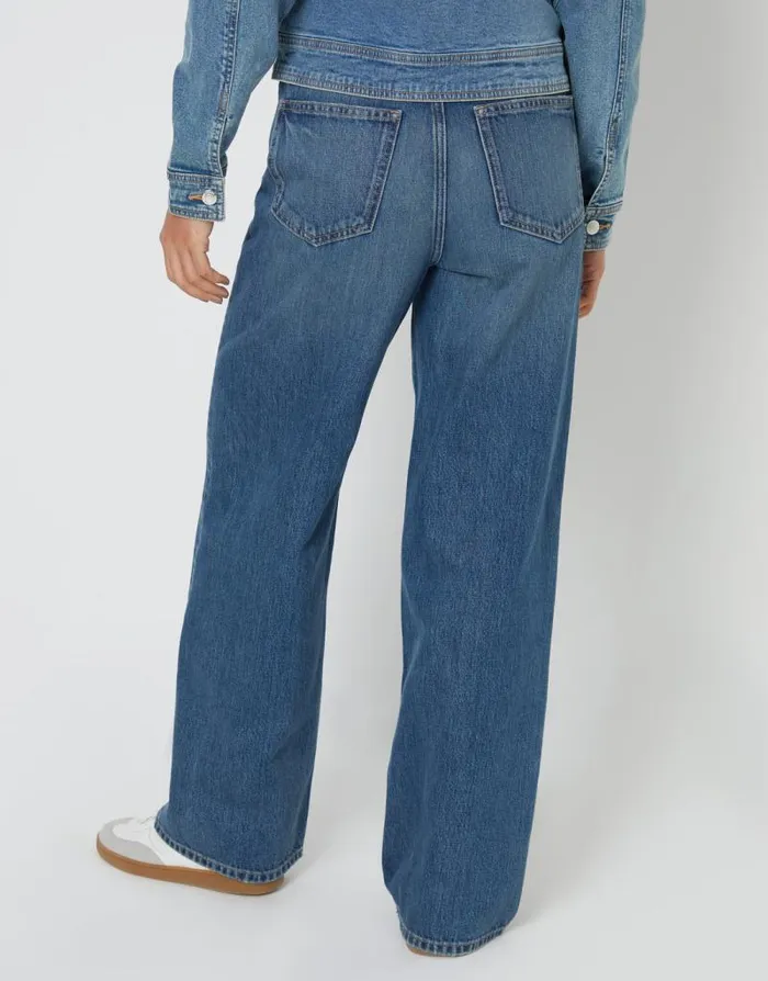 Women Mid Wash Baggy Wide Leg Jeans Threadbare Jeans Women Mid Wash Baggy Wide Leg Jeans Threadbare Jeans