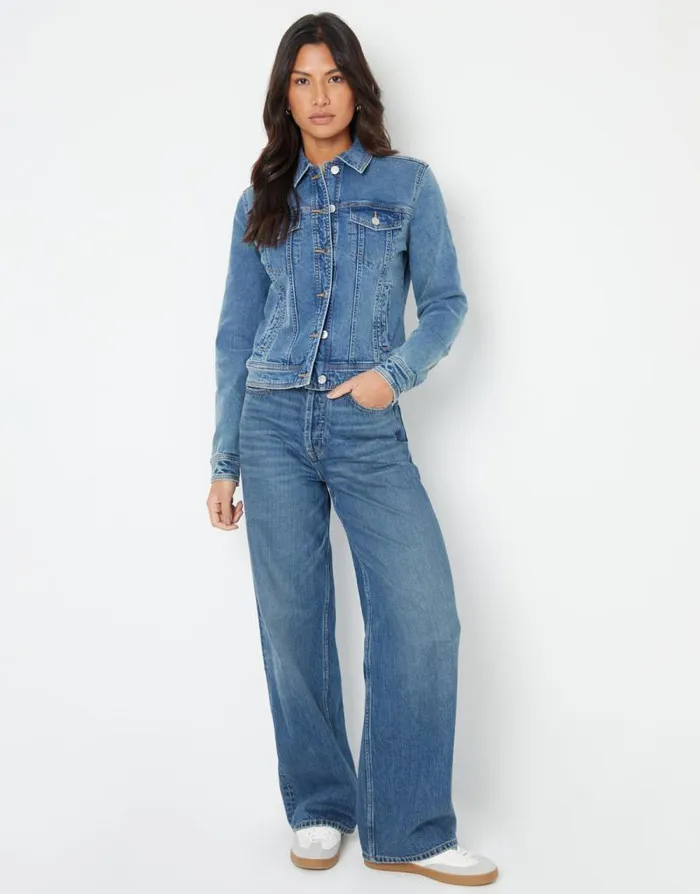 Women Mid Wash Baggy Wide Leg Jeans Threadbare Jeans Women Mid Wash Baggy Wide Leg Jeans Threadbare Jeans