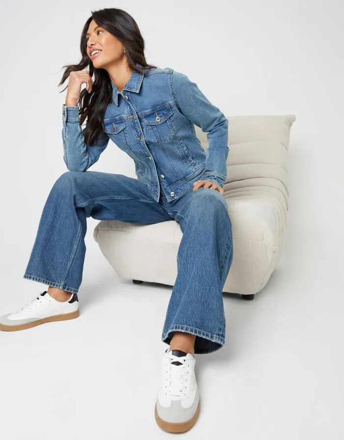 Women Mid Wash Baggy Wide Leg Jeans Threadbare Jeans Women Mid Wash Baggy Wide Leg Jeans Threadbare Jeans