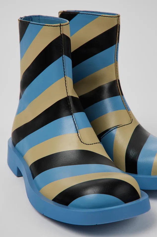 Women MIL 1978 Multicolored Leather Ankle Boots Camper Ankle Boots