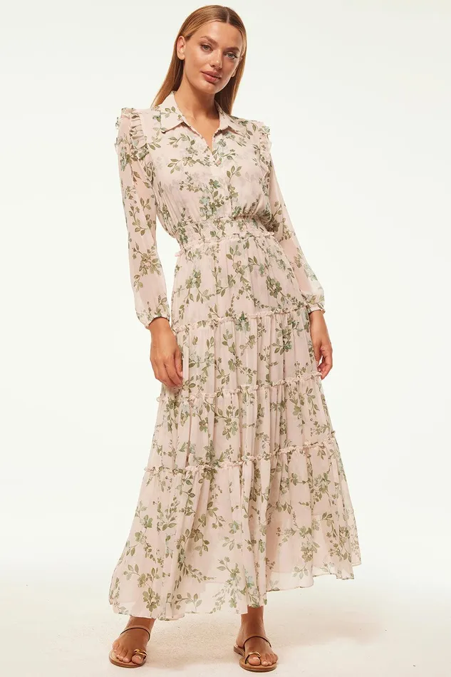 Women MISA Los Angeles Dresses AHREANA DRESS White Sage Botanica