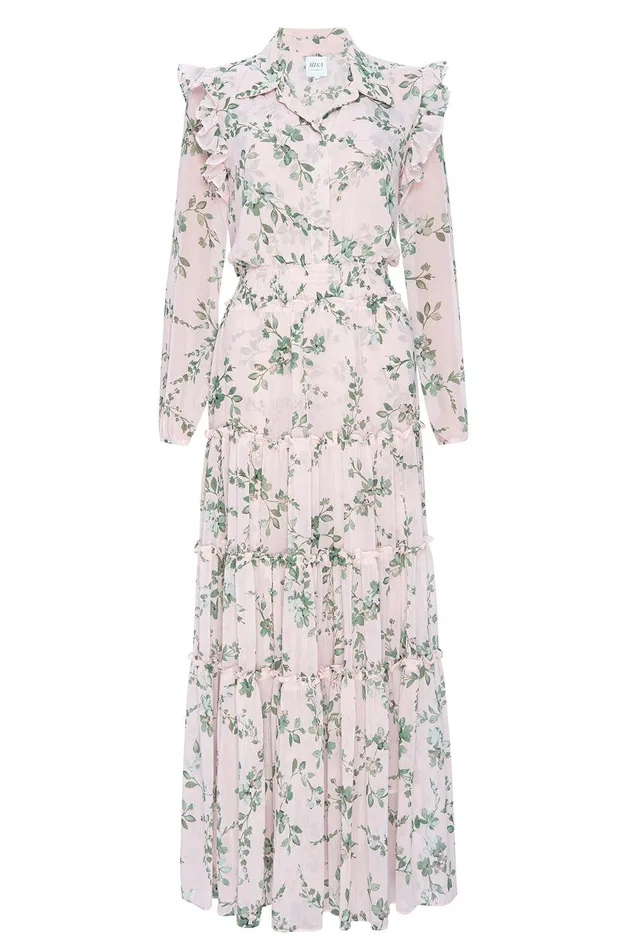 Women MISA Los Angeles Dresses AHREANA DRESS White Sage Botanica