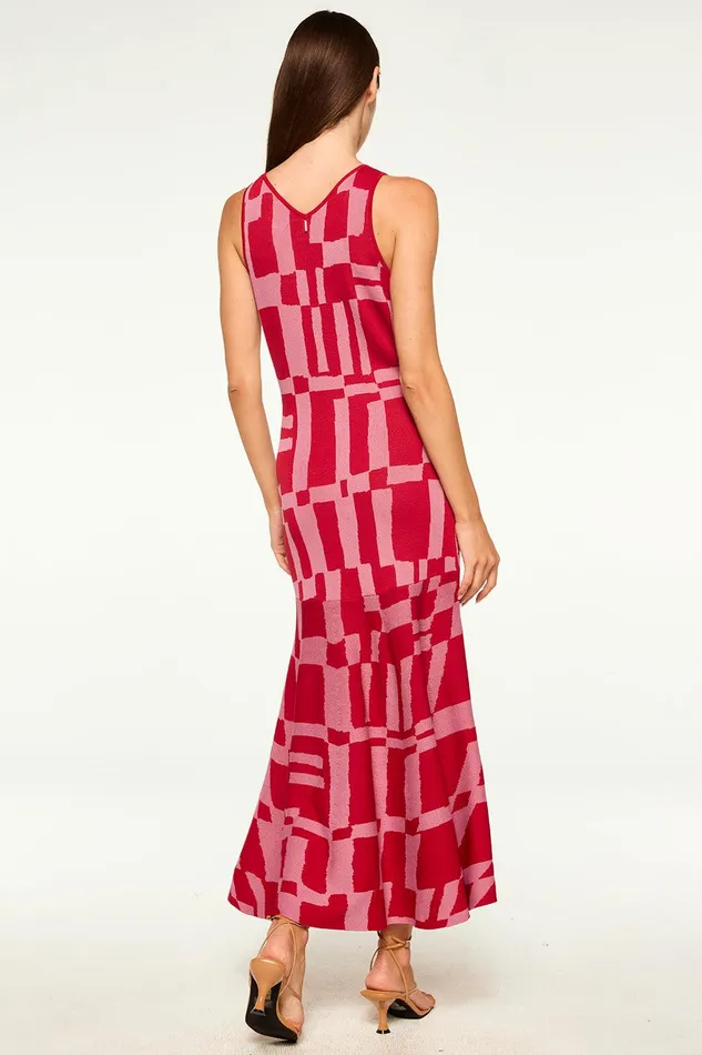 Women MISA Los Angeles Dresses BRENNA DRESS Pink and Red
