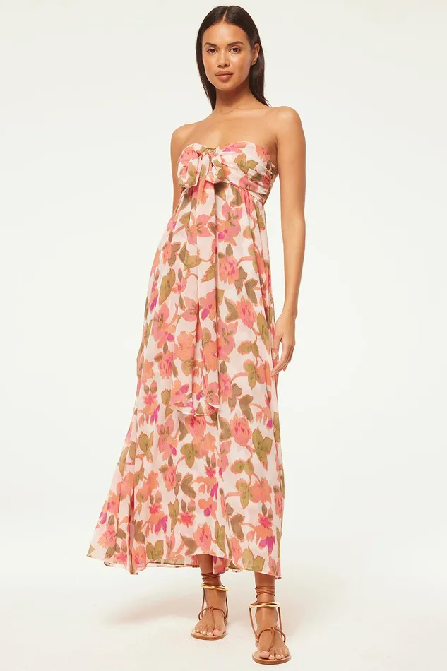 Women MISA Los Angeles Dresses EMINE DRESS Sonoran Flora Chiffon