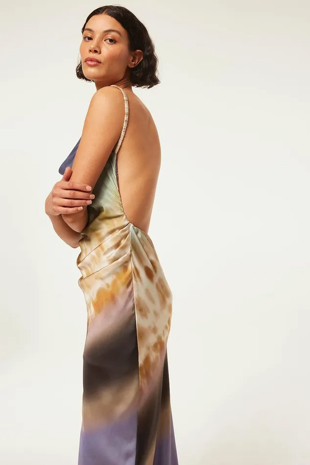Women MISA Los Angeles Dresses LIVIA DRESS Cerulean Ombre