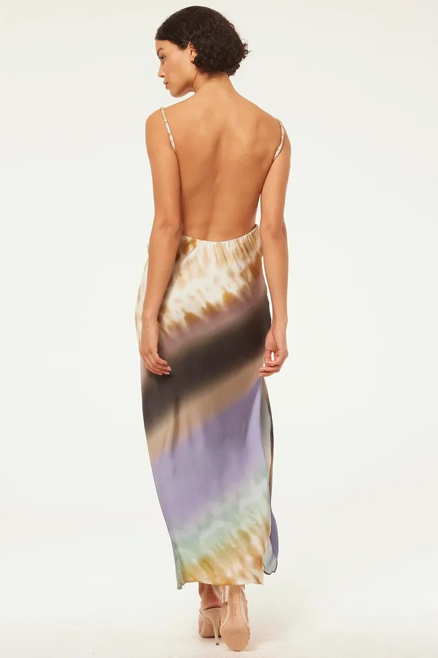 Women MISA Los Angeles Dresses LIVIA DRESS Cerulean Ombre