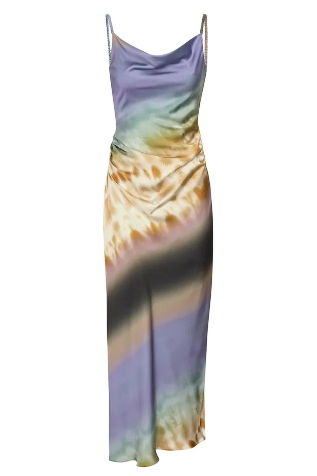 Women MISA Los Angeles Dresses LIVIA DRESS Cerulean Ombre