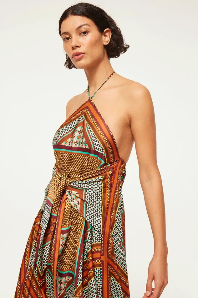 Women MISA Los Angeles Dresses RABAN DRESS Positano Scarf