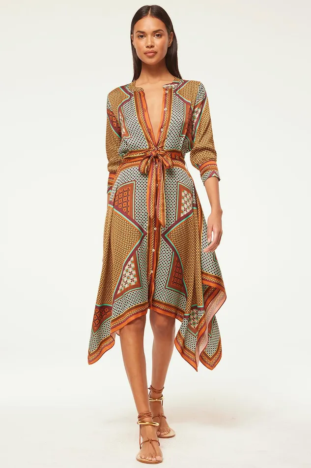 Women MISA Los Angeles Dresses SOLMAZ DRESS Positano Scarf