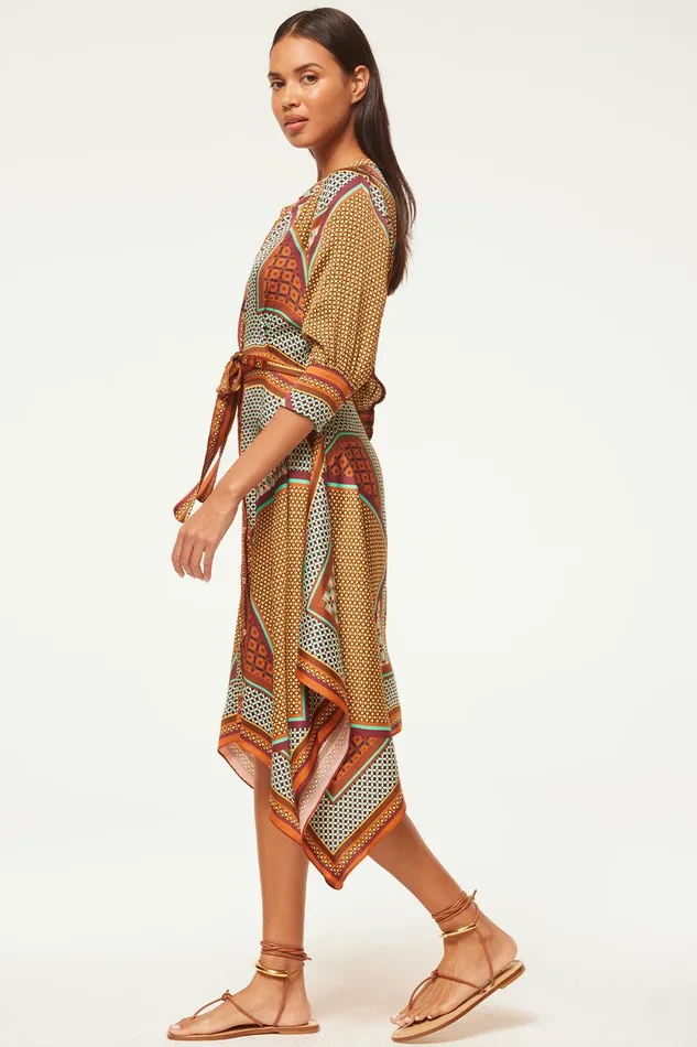 Women MISA Los Angeles Dresses SOLMAZ DRESS Positano Scarf