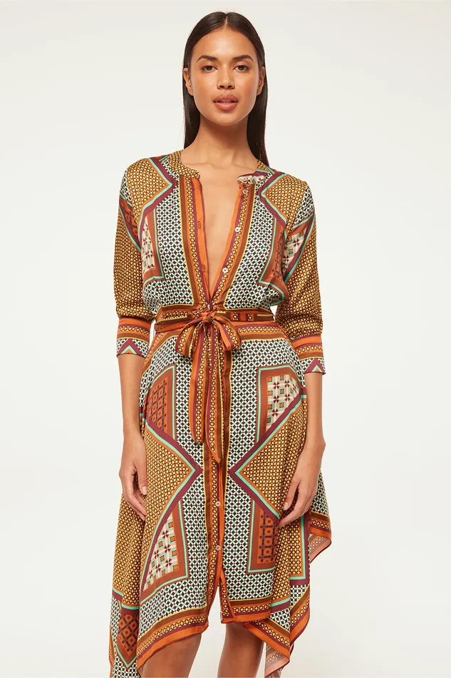 Women MISA Los Angeles Dresses SOLMAZ DRESS Positano Scarf