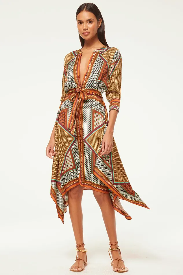 Women MISA Los Angeles Dresses SOLMAZ DRESS Positano Scarf