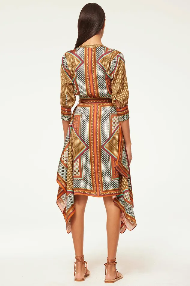 Women MISA Los Angeles Dresses SOLMAZ DRESS Positano Scarf