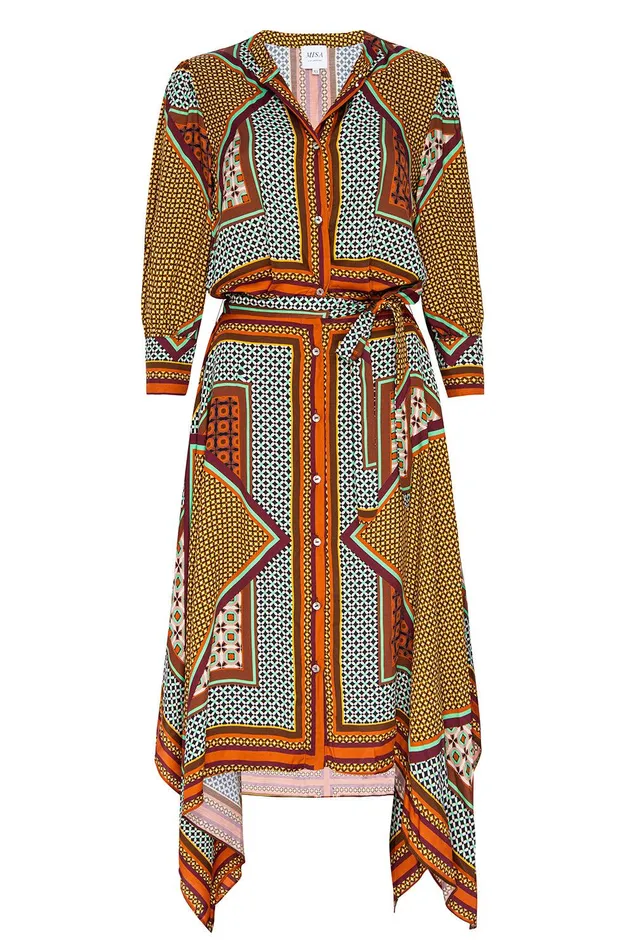 Women MISA Los Angeles Dresses SOLMAZ DRESS Positano Scarf