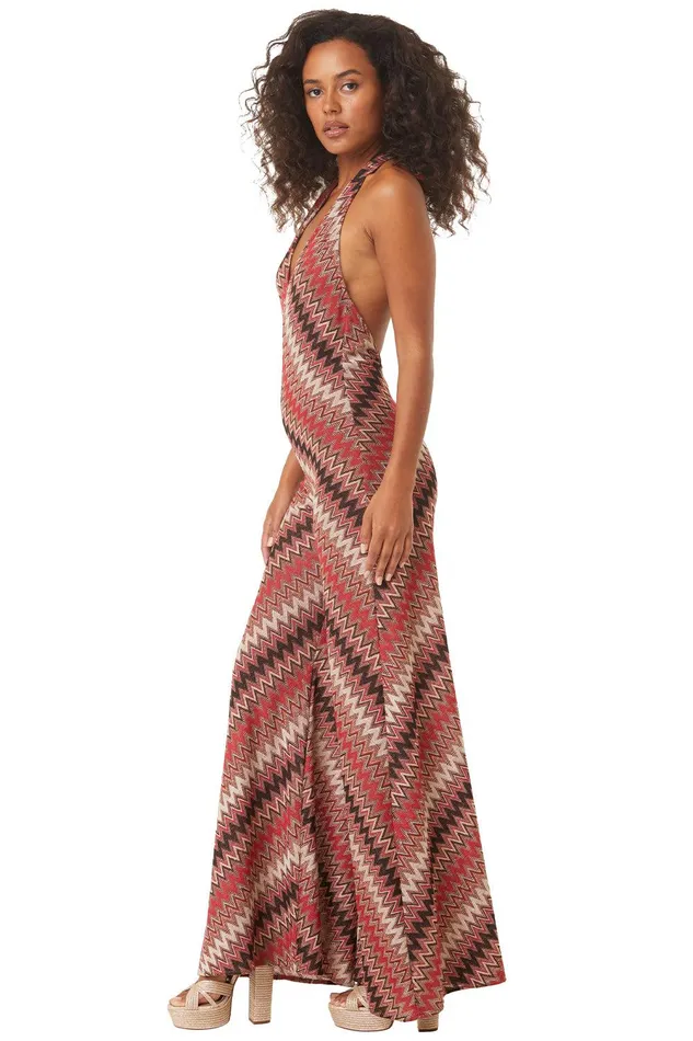 Women MISA Los Angeles Knits ANYA JUMPSUIT Winter Chevron
