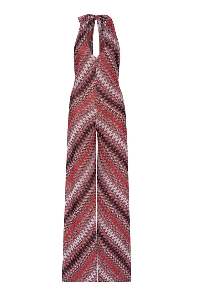 Women MISA Los Angeles Knits ANYA JUMPSUIT Winter Chevron