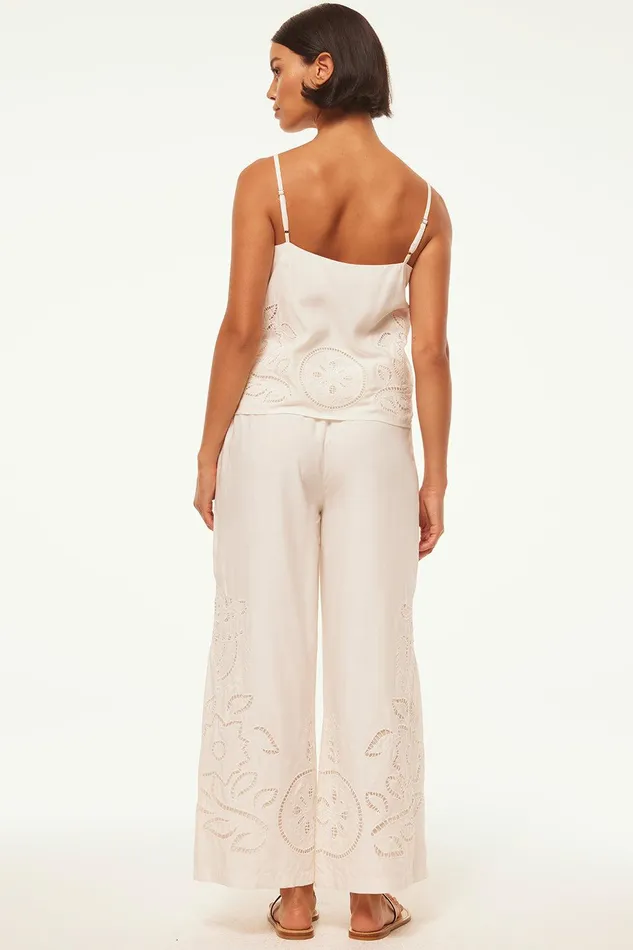 Women MISA Los Angeles Matching Sets CARLITA PANT White Eyelet
