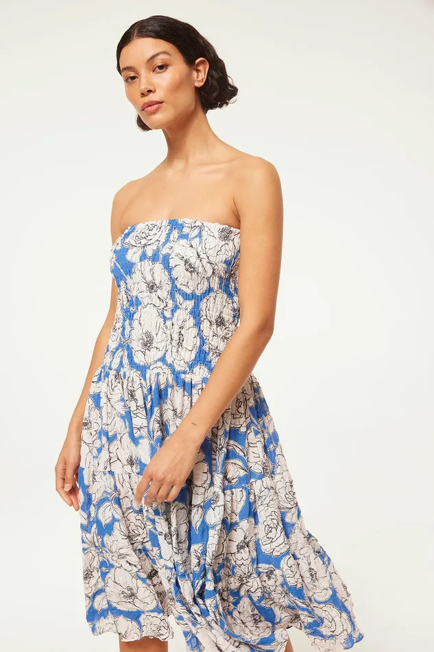 Women MISA Los Angeles Matching Sets LOLA CONVERTIBLE Gardenia Crinkle